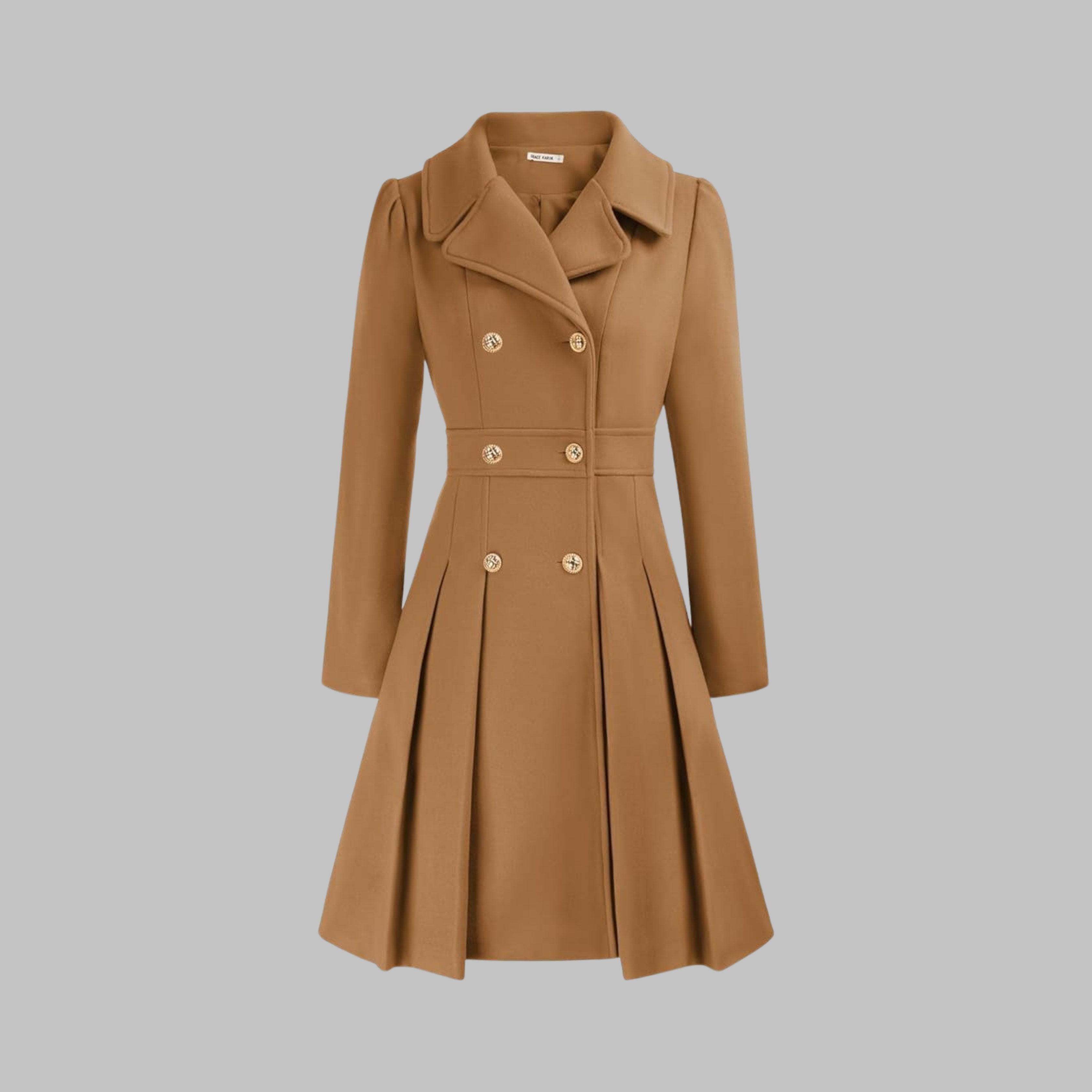Linnea Double Breasted Pleated Coat_2