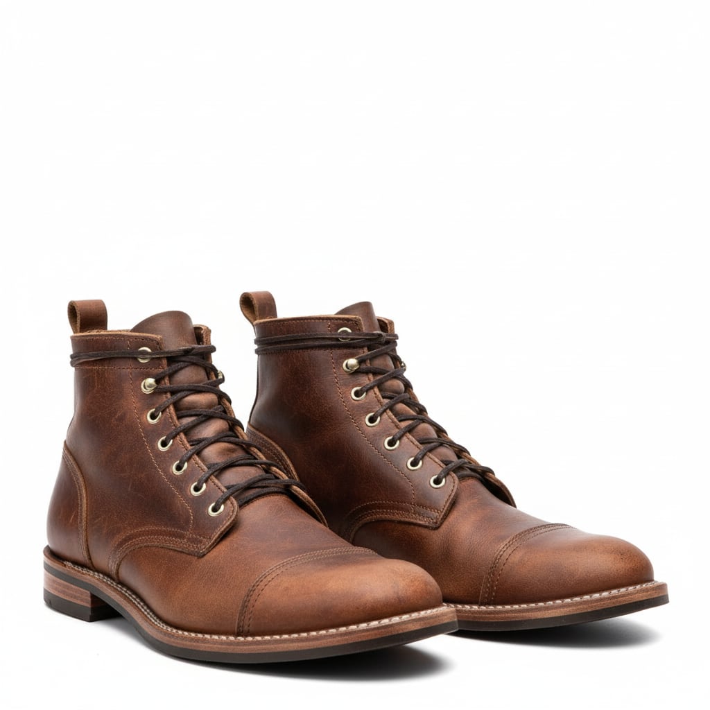 Warren Faux Leather Lace Up Boots_2