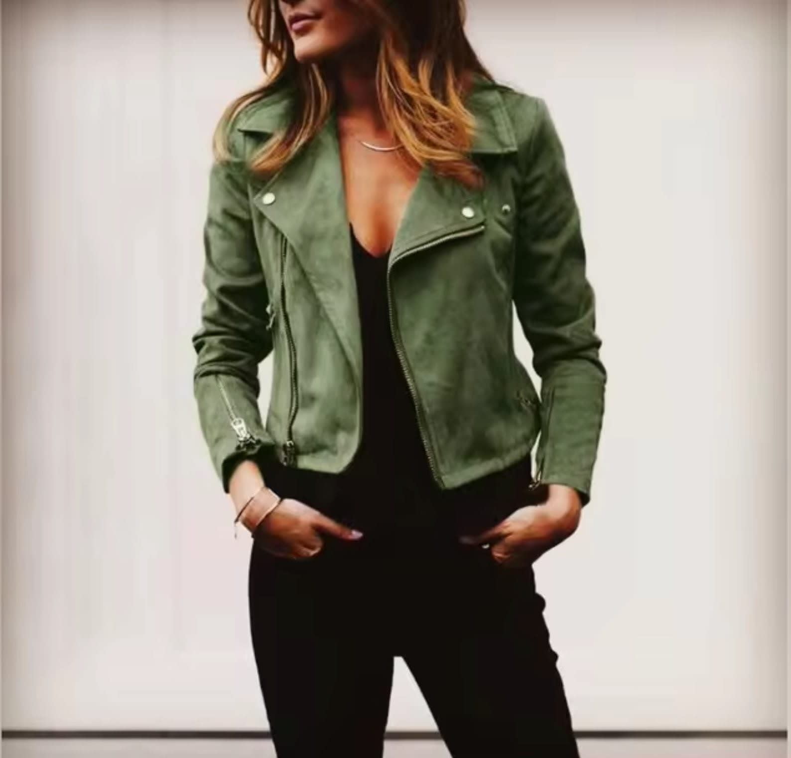 Cristiana Suede Cropped Moto Jacket_4