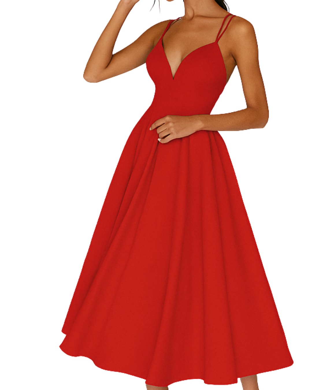 Philippa Sweetheart A-Line Wedding Guest Midi Dress_3