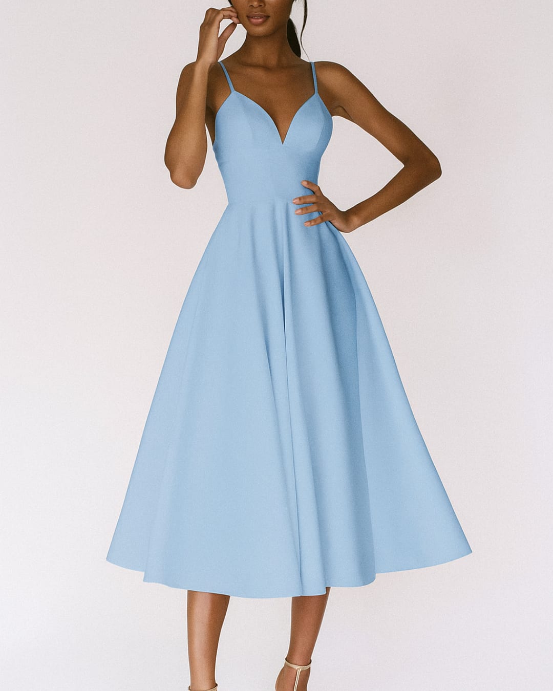 Philippa Sweetheart A-Line Wedding Guest Midi Dress_5