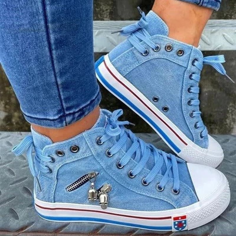 Fabiola Denim High Top Sneakers_1