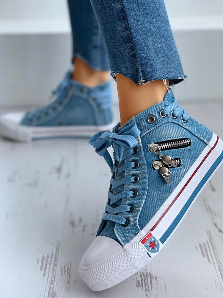 Fabiola Denim High Top Sneakers_4