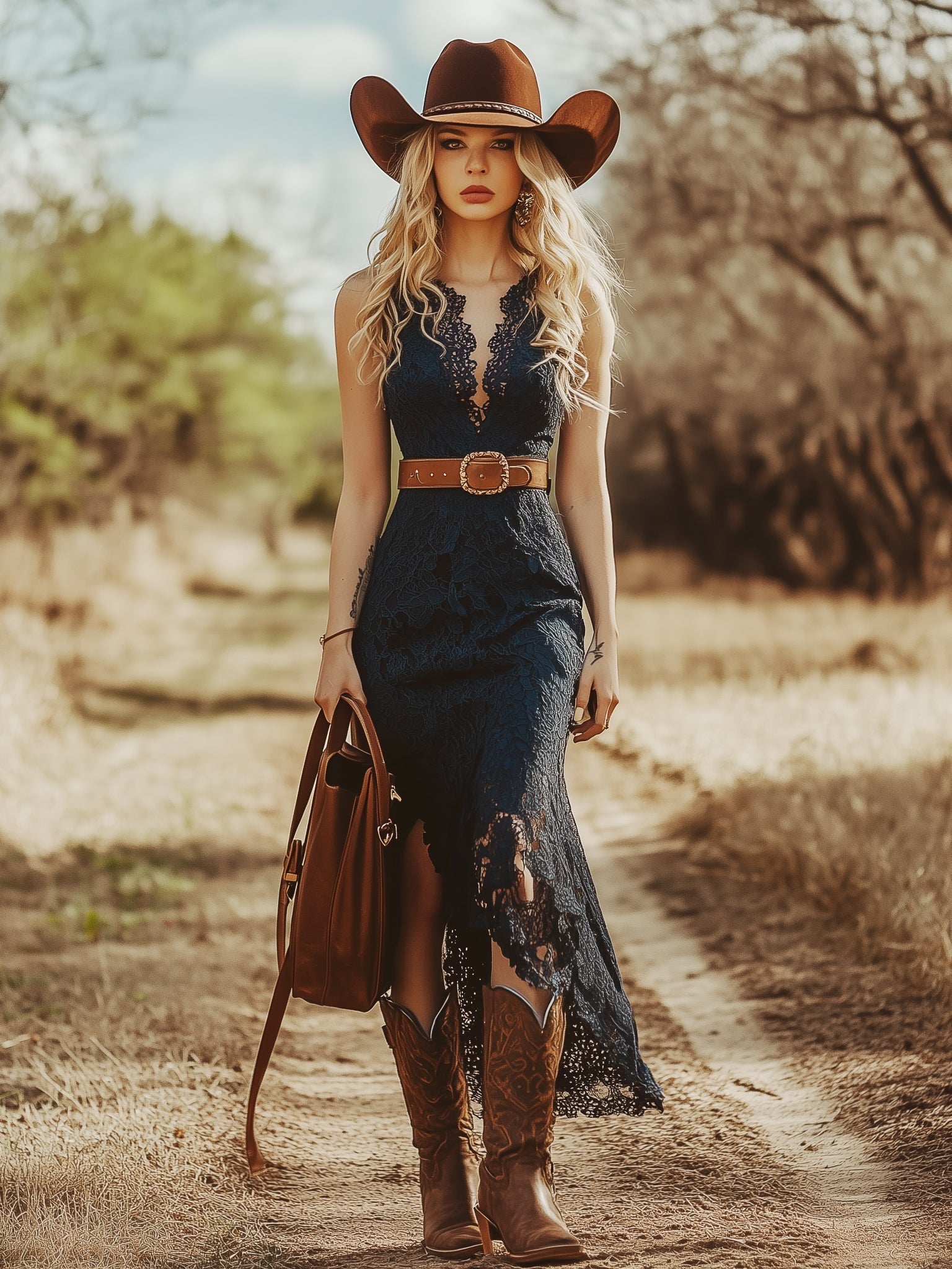 Scarlett Hayes Lace Midi Dress