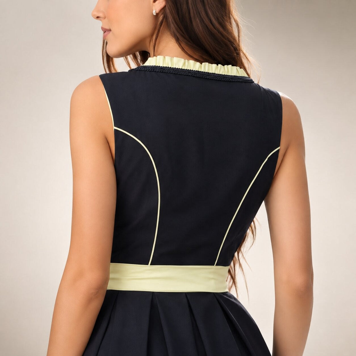 Placida Embroidered Lace-Up Dirndl Dress_7