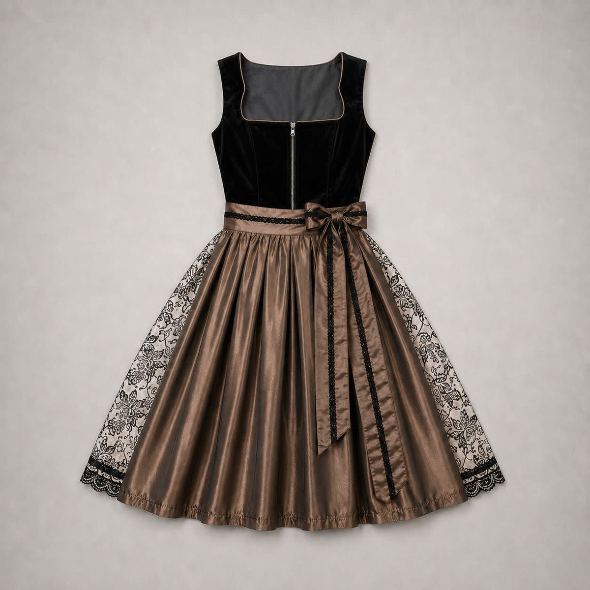 Jelena Velvet Lace Overlay Dirndl Dress_8