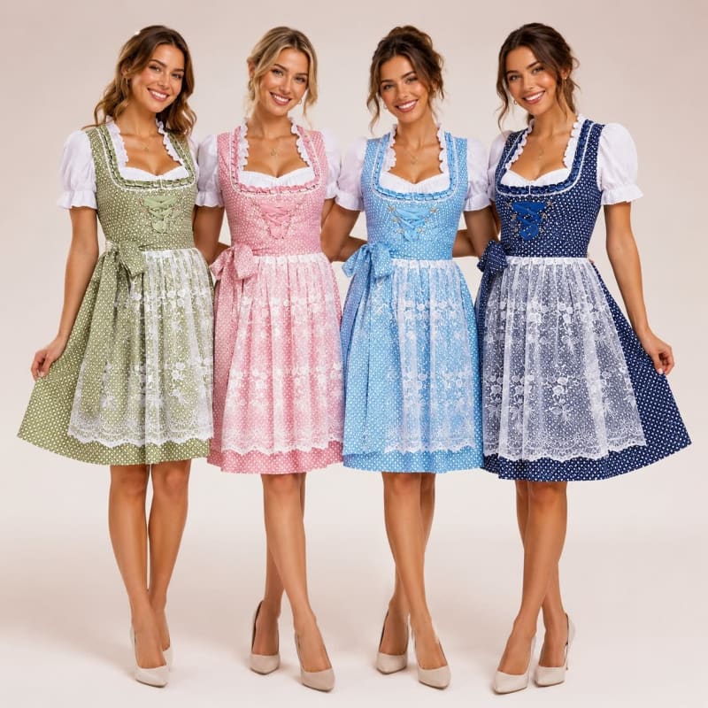 Ljubica Floral Lace Apron Dirndl Dress_1