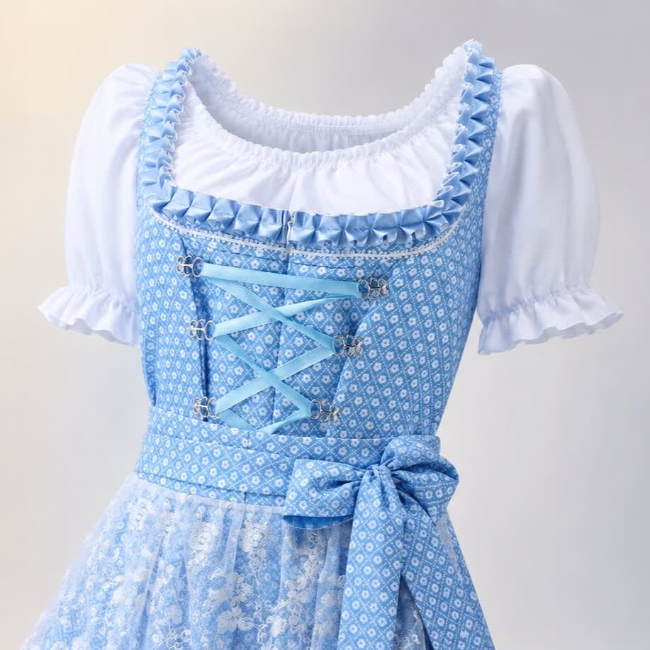 Ljubica Floral Lace Apron Dirndl Dress_12