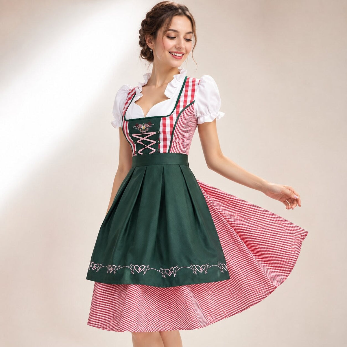 Aisha Gingham Oktoberfest Dirndl Dress_7