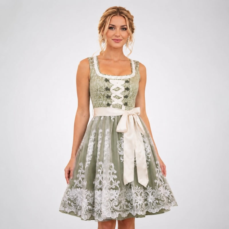 Ysabeau Floral Lace Dirndl Dress_1