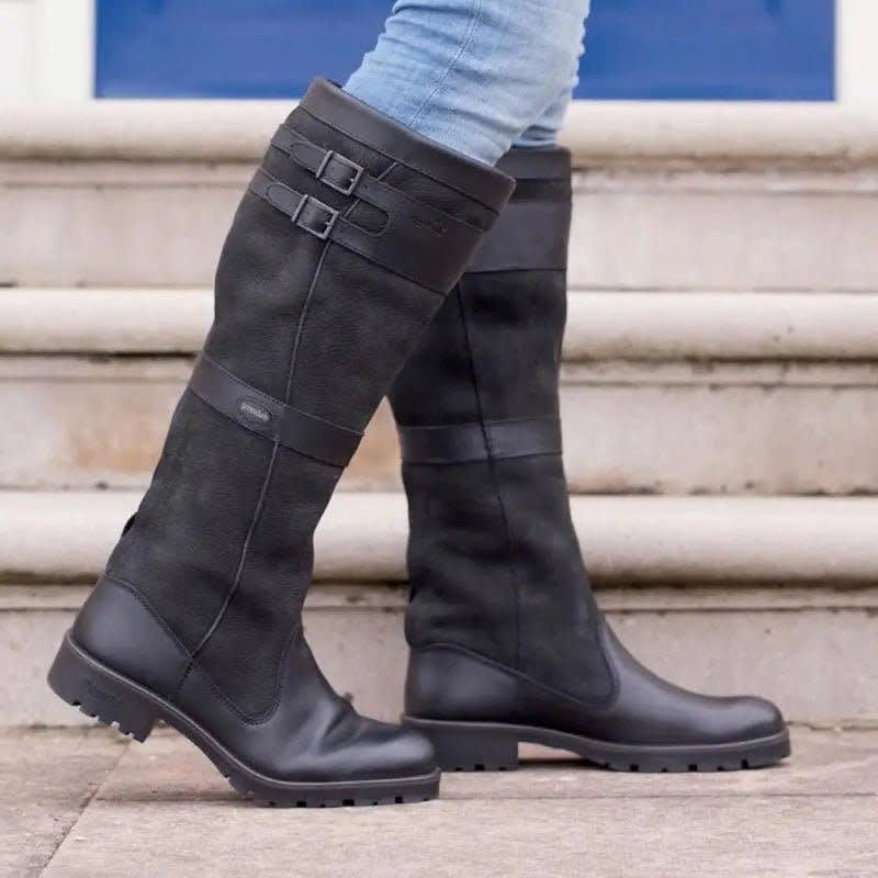 Mariela Water Resistant Buckled Knee High Boots_2