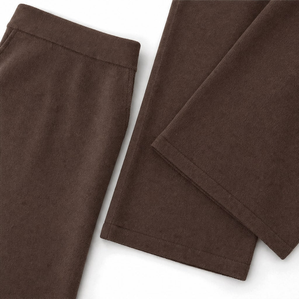 Aurora Cowl Neck Draped Top and Wide Leg Trousers Set_11