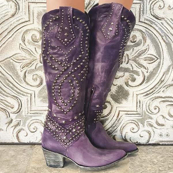 Constanza Studded Western Cowboy Boots_5