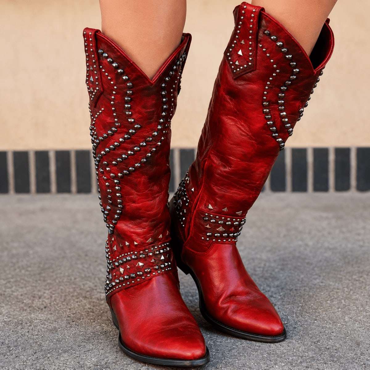 Constanza Studded Western Cowboy Boots_6