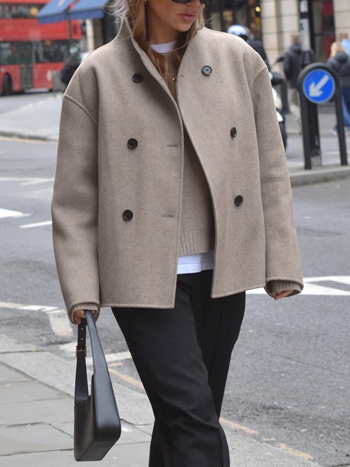 Catherine Collarless Cropped Pea Coat_3