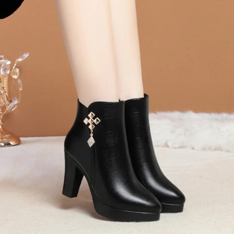 Marietta Fleece Lined Platform Ankle Boots_5