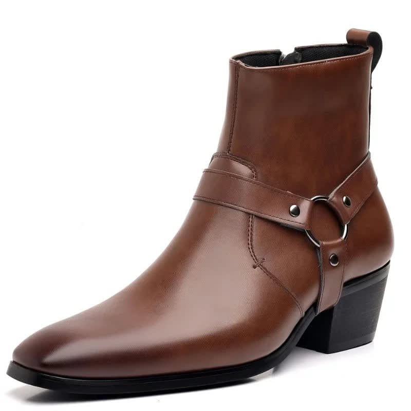 Antonio Pointed Toe Harness Boots_1
