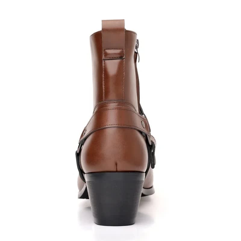 Antonio Pointed Toe Harness Boots_4