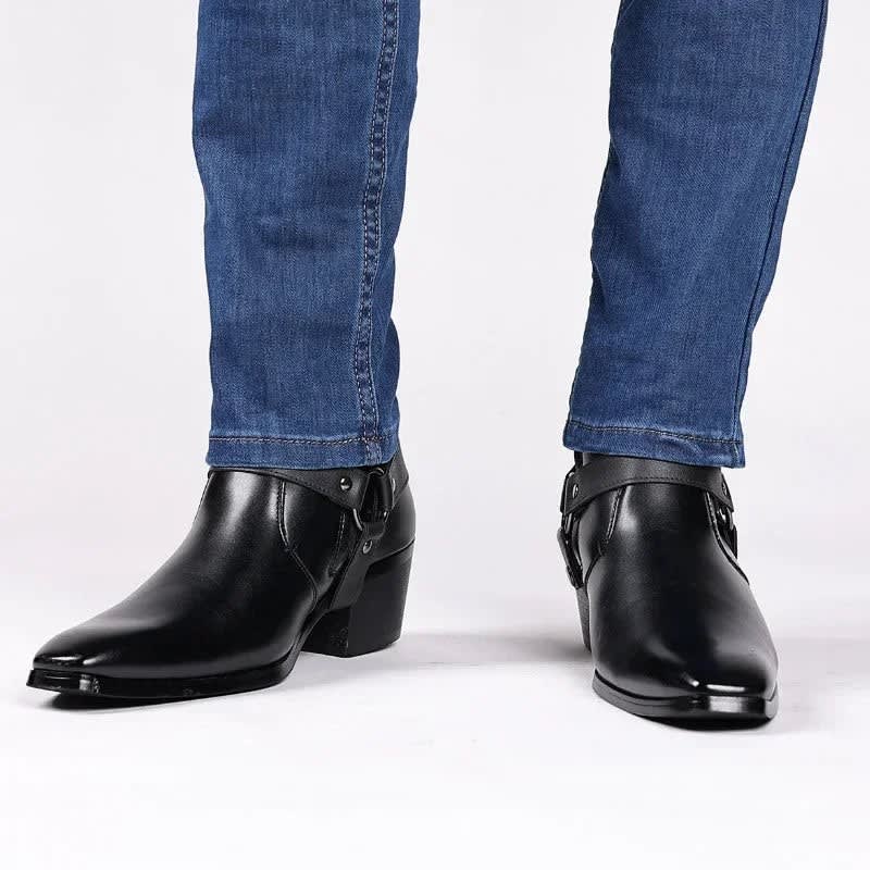 Antonio Pointed Toe Harness Boots_8
