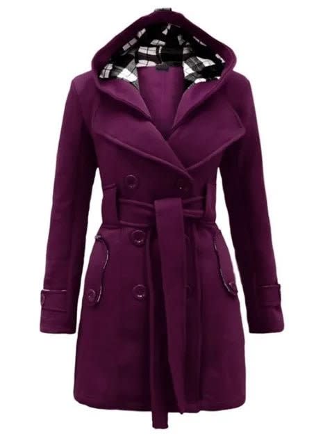 Lillian Hooded Belted Pea Coat_4