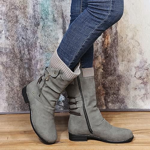 Samira Faux Leather Block Heel Boots_2
