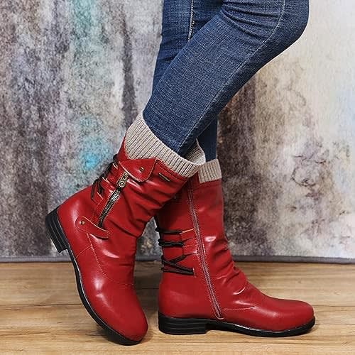 Samira Faux Leather Block Heel Boots_3