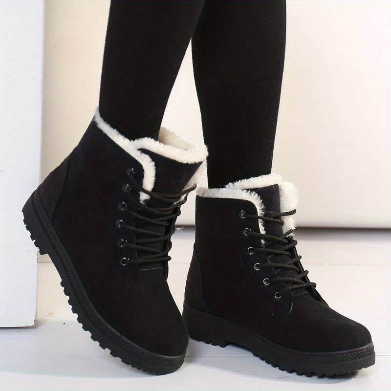 Nellie Memory Foam Suede Snow Boots_1