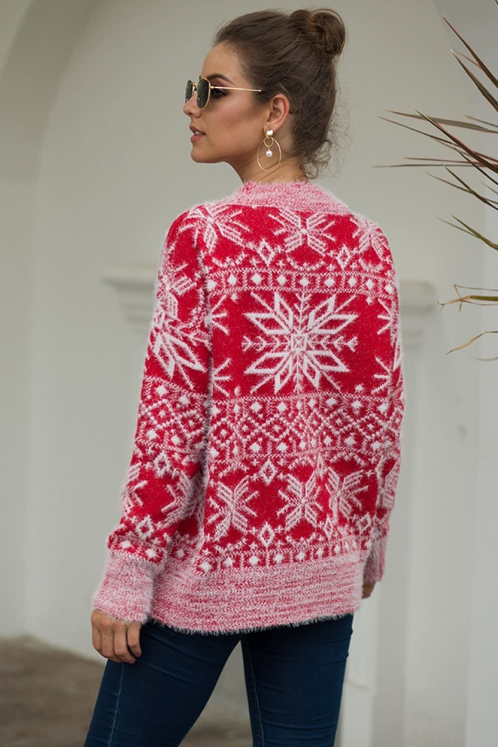 Rosie Fuzzy Snowflake Christmas Sweater_3