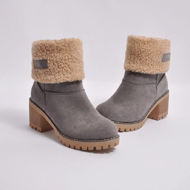 Marta Faux Suede Block Heel Ankle Boots_1