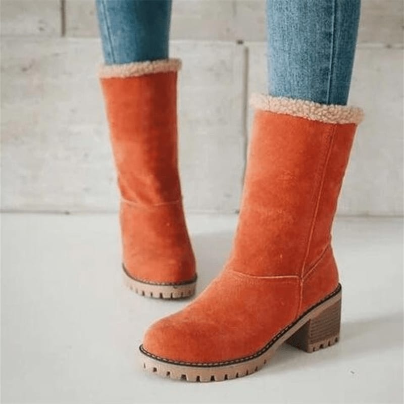 Marta Faux Suede Block Heel Ankle Boots_2
