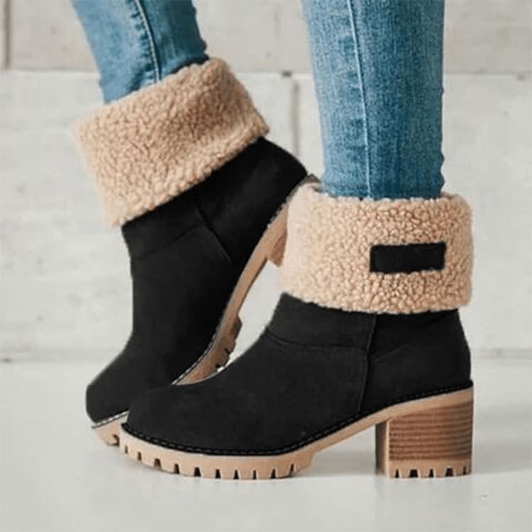 Marta Faux Suede Block Heel Ankle Boots_4