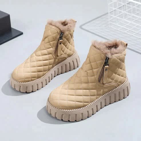 Ida Quilted Fur Lined Ankle Boots_3