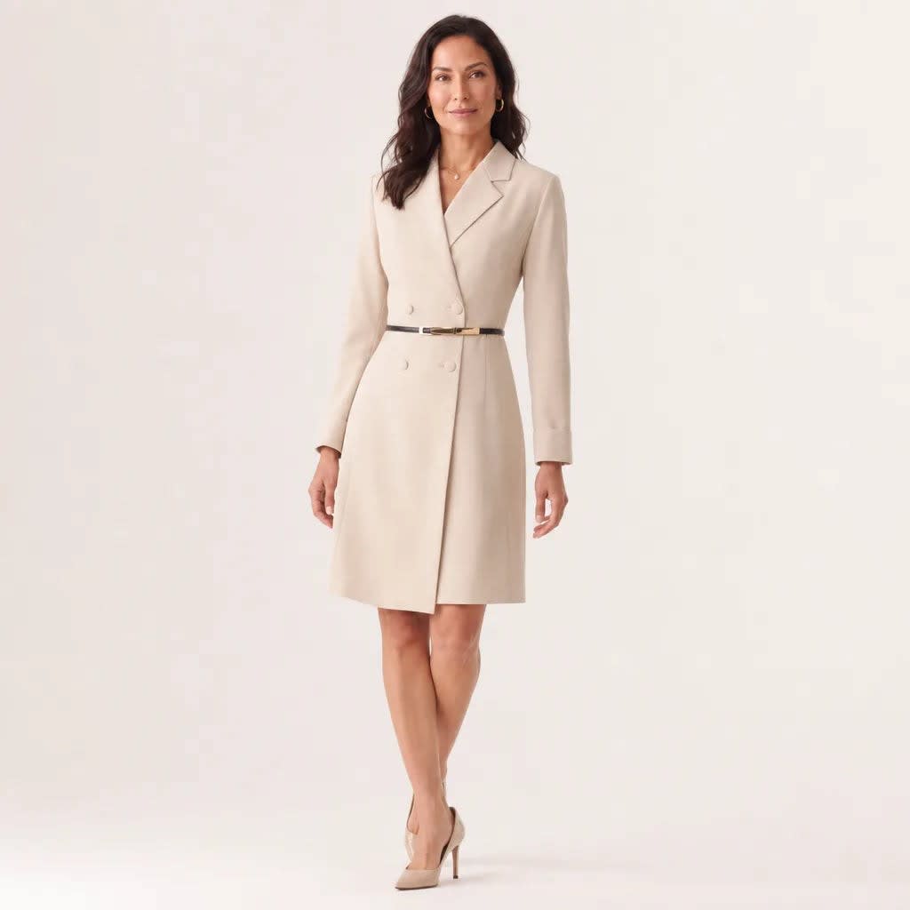 Annette Belted Long Sleeve Blazer Dress_4