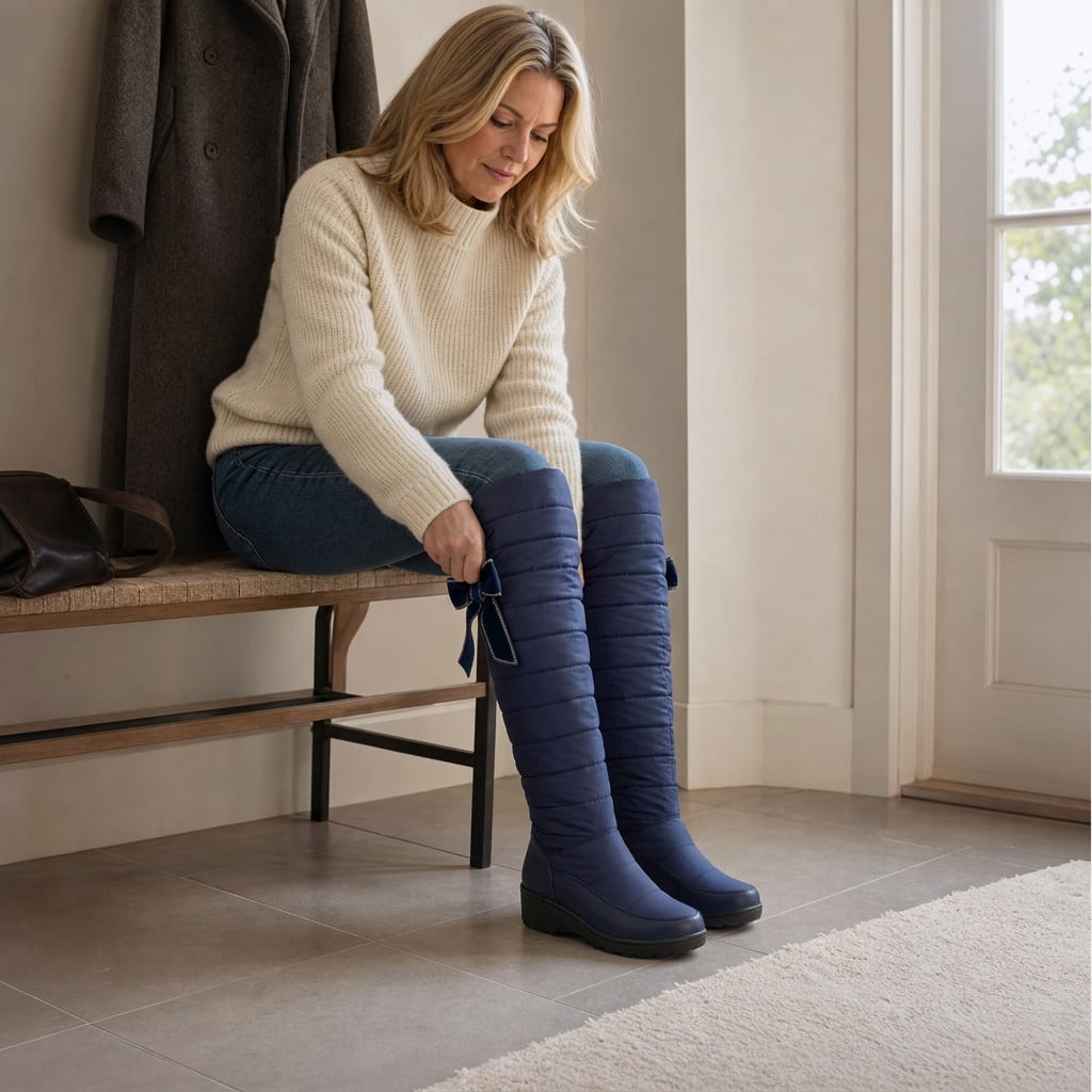 Valeria Quilted Knee High Winter Boots_2