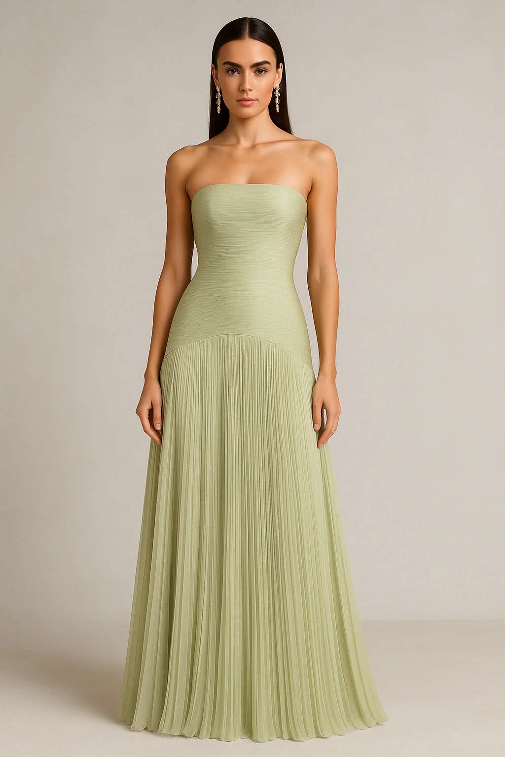 Tamsin Sweetheart Pleated Wedding Guest Maxi Dress_2