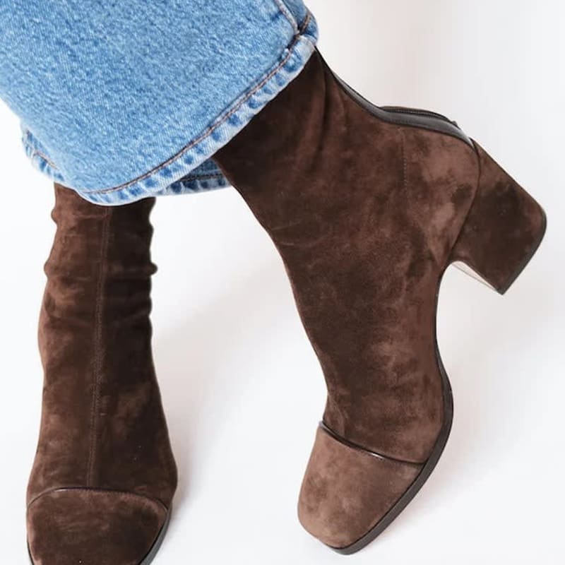 Davina Square Toe Block Heel Boots_1