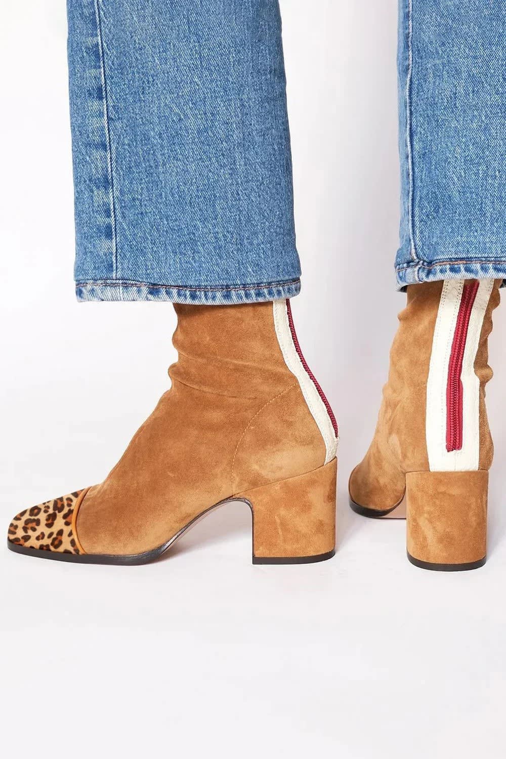 Davina Square Toe Block Heel Boots_5