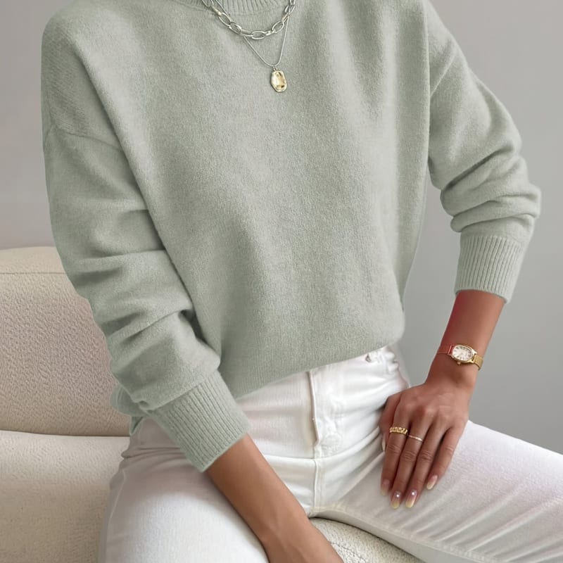 Ellison Mock Neck Knit Sweater_1