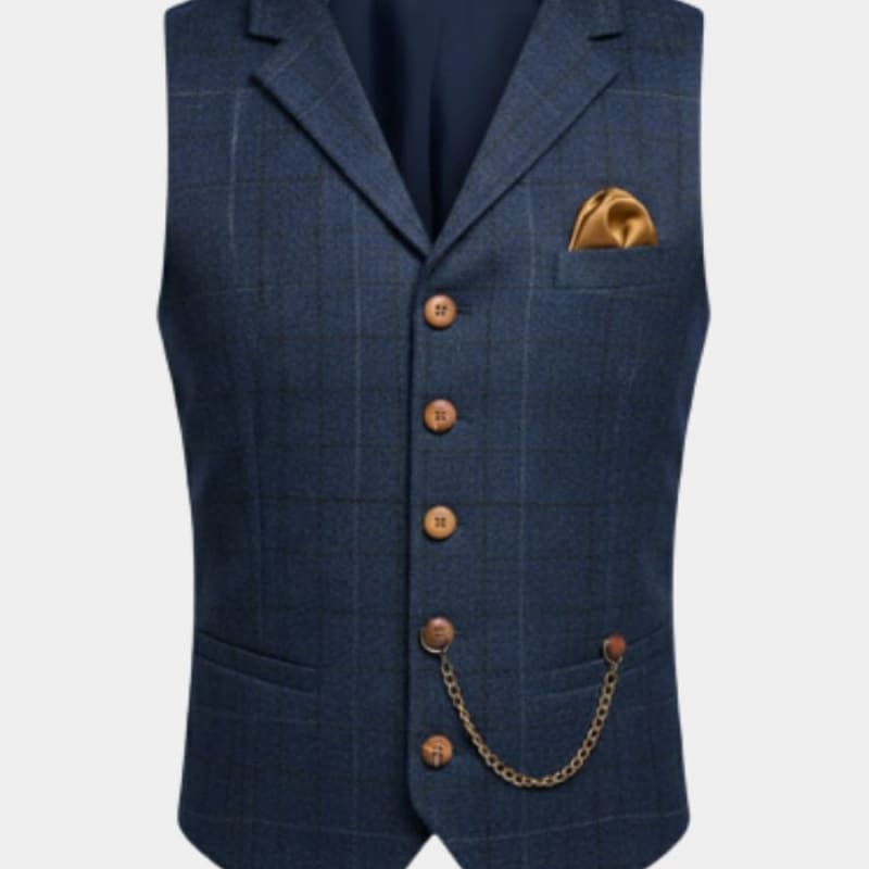 Samuel Windowpane Check Suit Vest_1