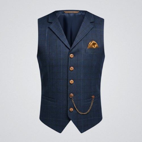 Samuel Windowpane Check Suit Vest_10