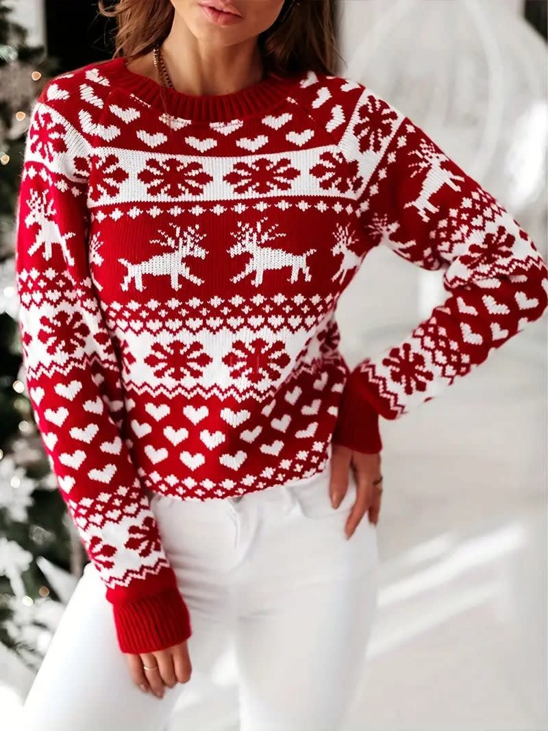 Molly Reindeer Fair Isle Christmas Sweater_2