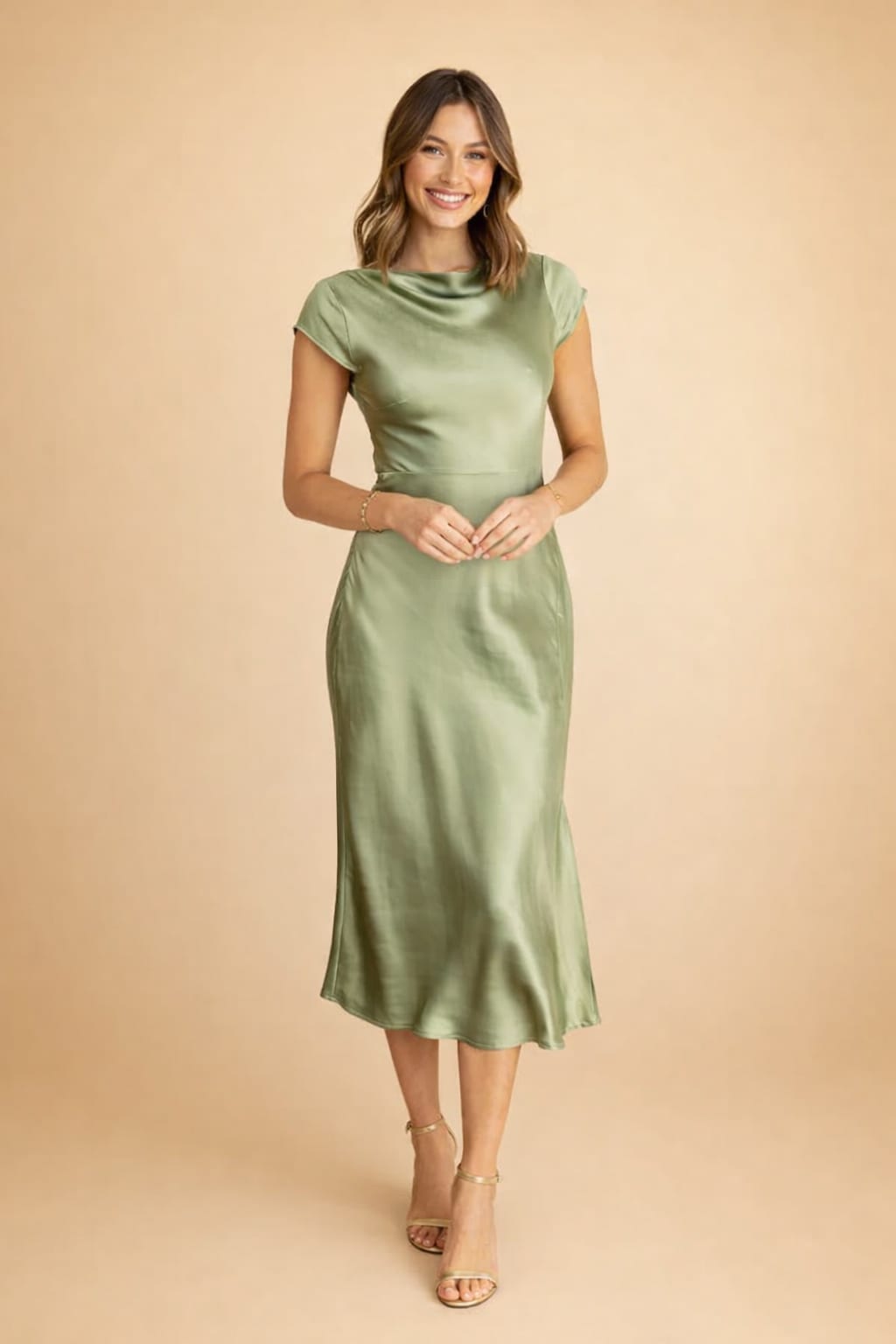 Katriona Satin Twist Front Wedding Guest Midi Dress_5