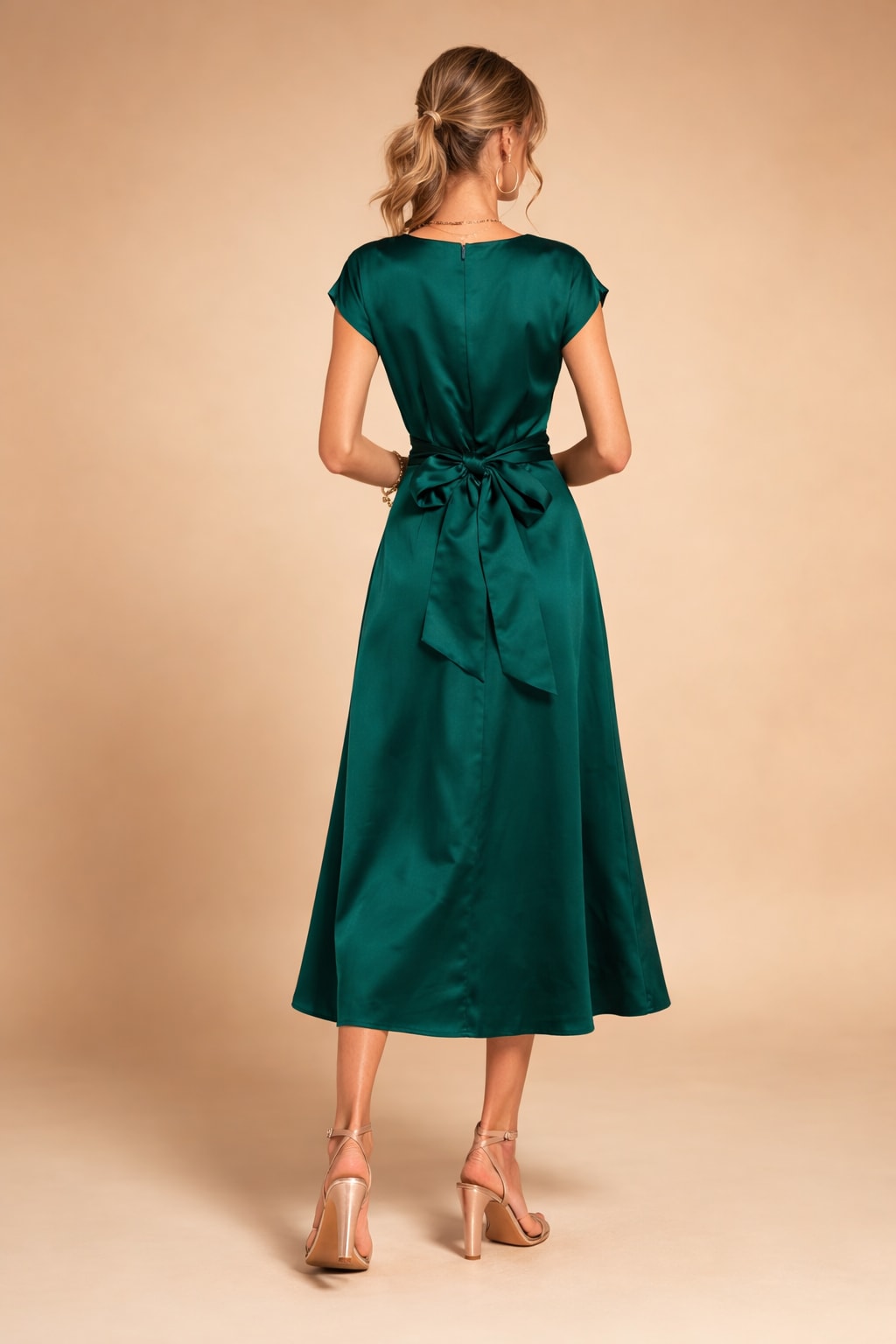 Katriona Satin Twist Front Wedding Guest Midi Dress_6