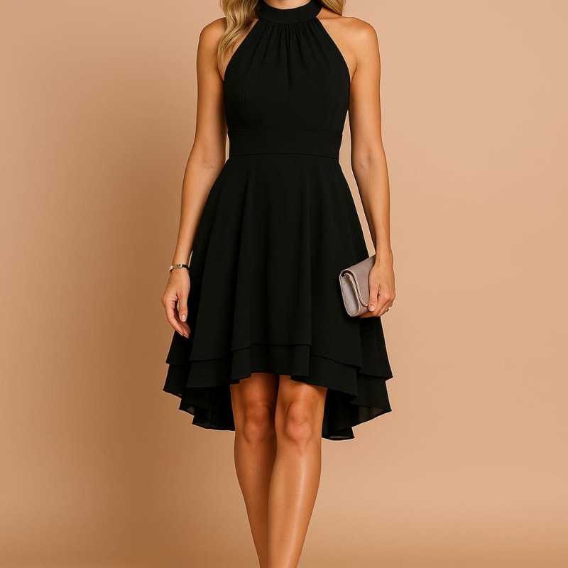Elodie Halter Tiered A-Line Wedding Guest Dress_1