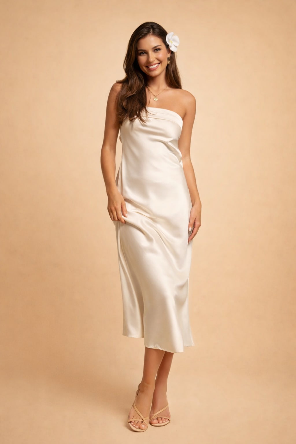 Eulalia Strapless Satin Bias Cut Hoco Maxi Dress_3