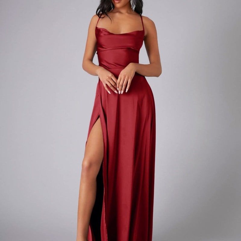 Hermione Satin High Slit Evening Maxi Dress_1