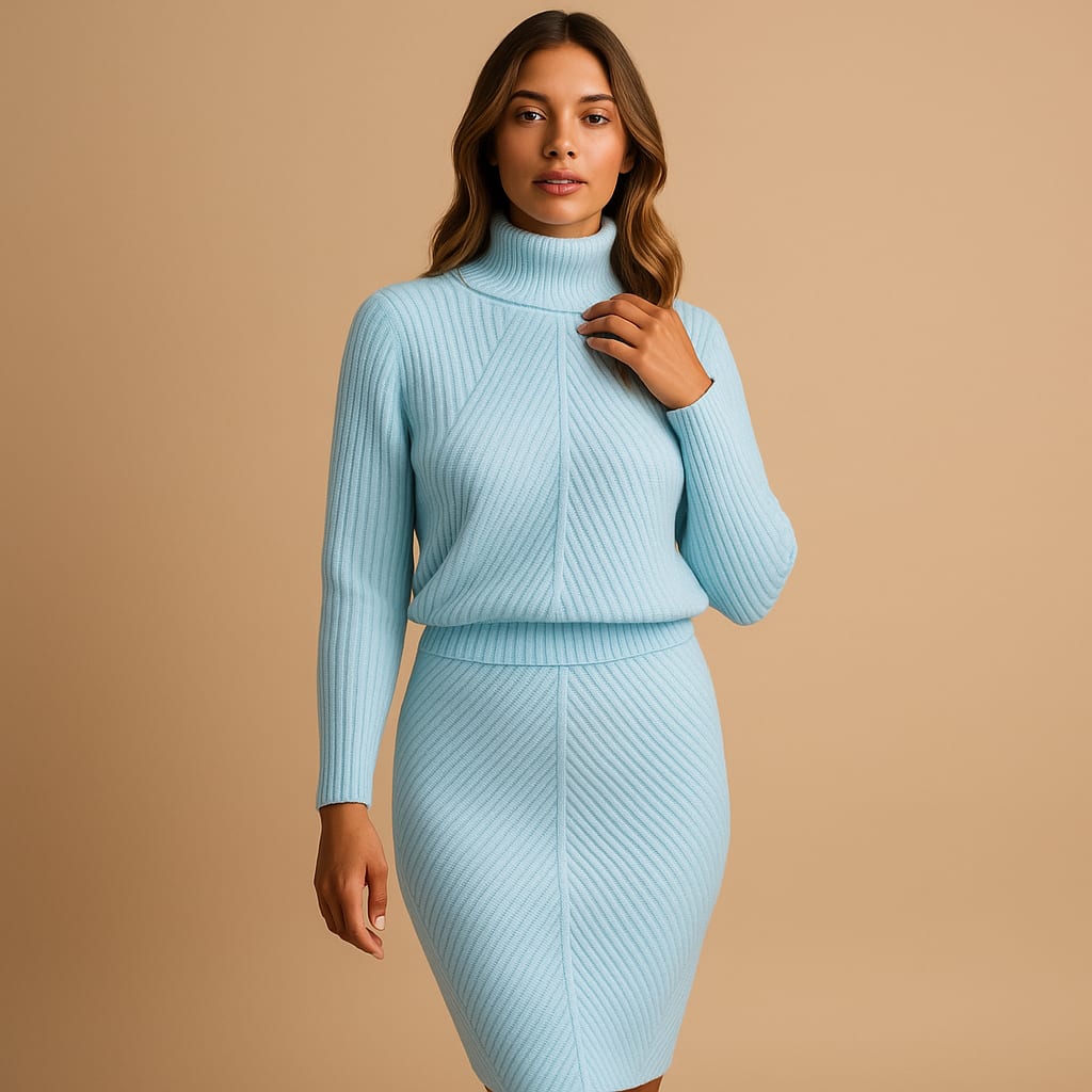 Ottilie Turtleneck Ribbed Knit Midi Dress_5