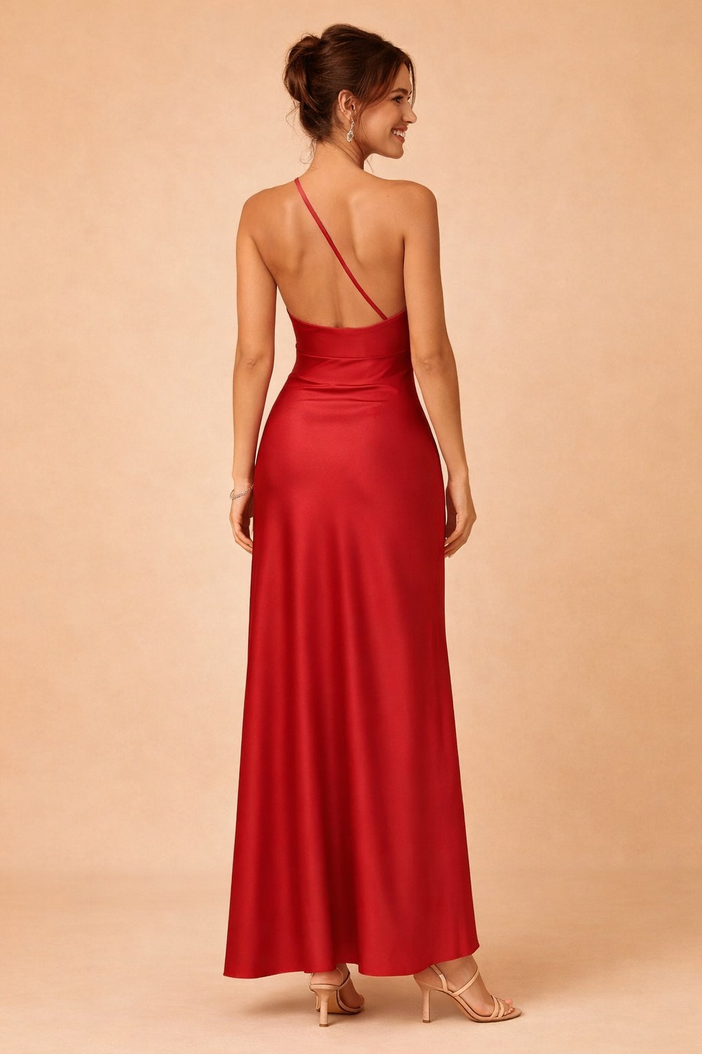 Noor One Shoulder Satin High Slit Hoco Maxi Dress_3