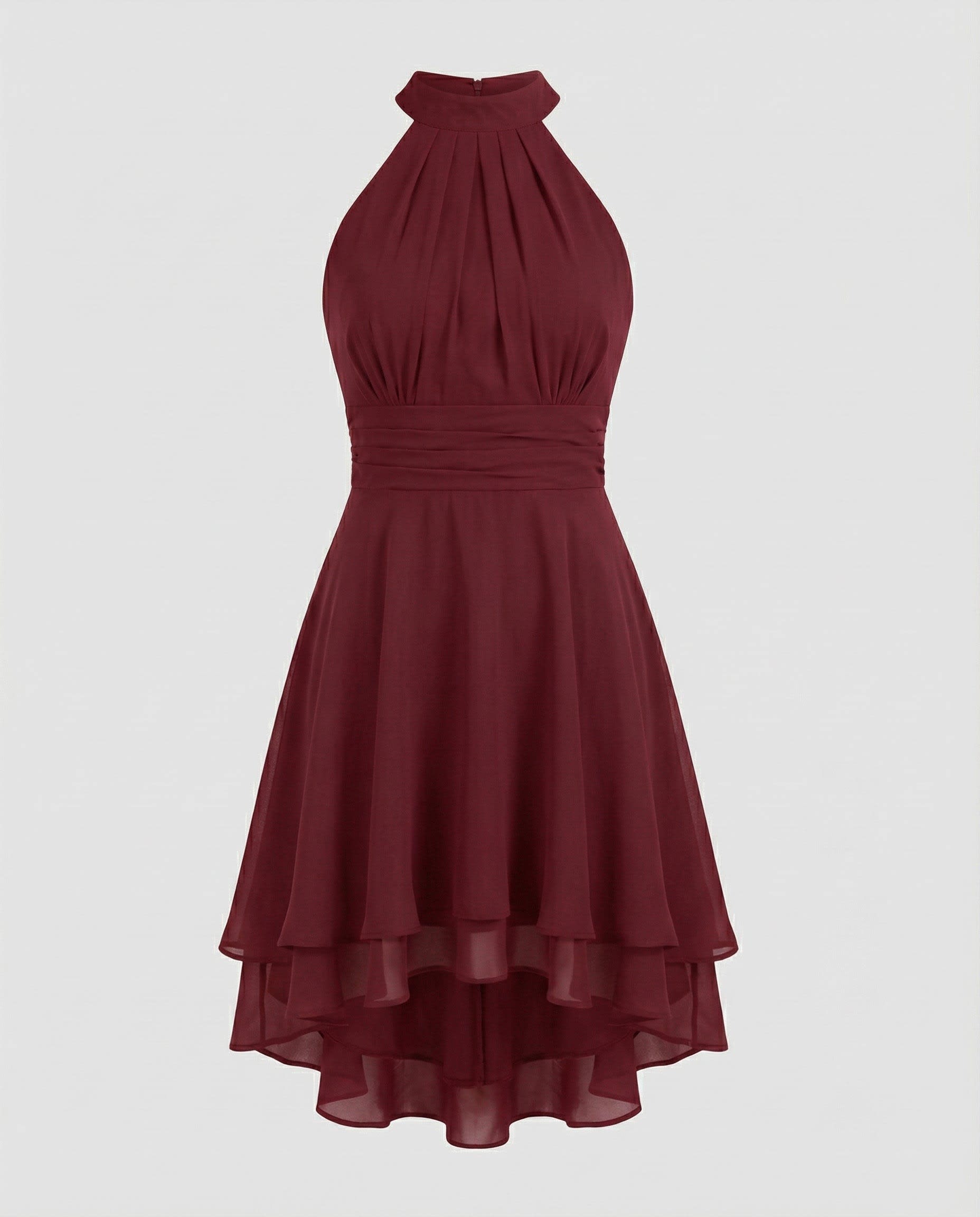 Cassia Halter Ruffle Hem Chiffon Evening Dress_10