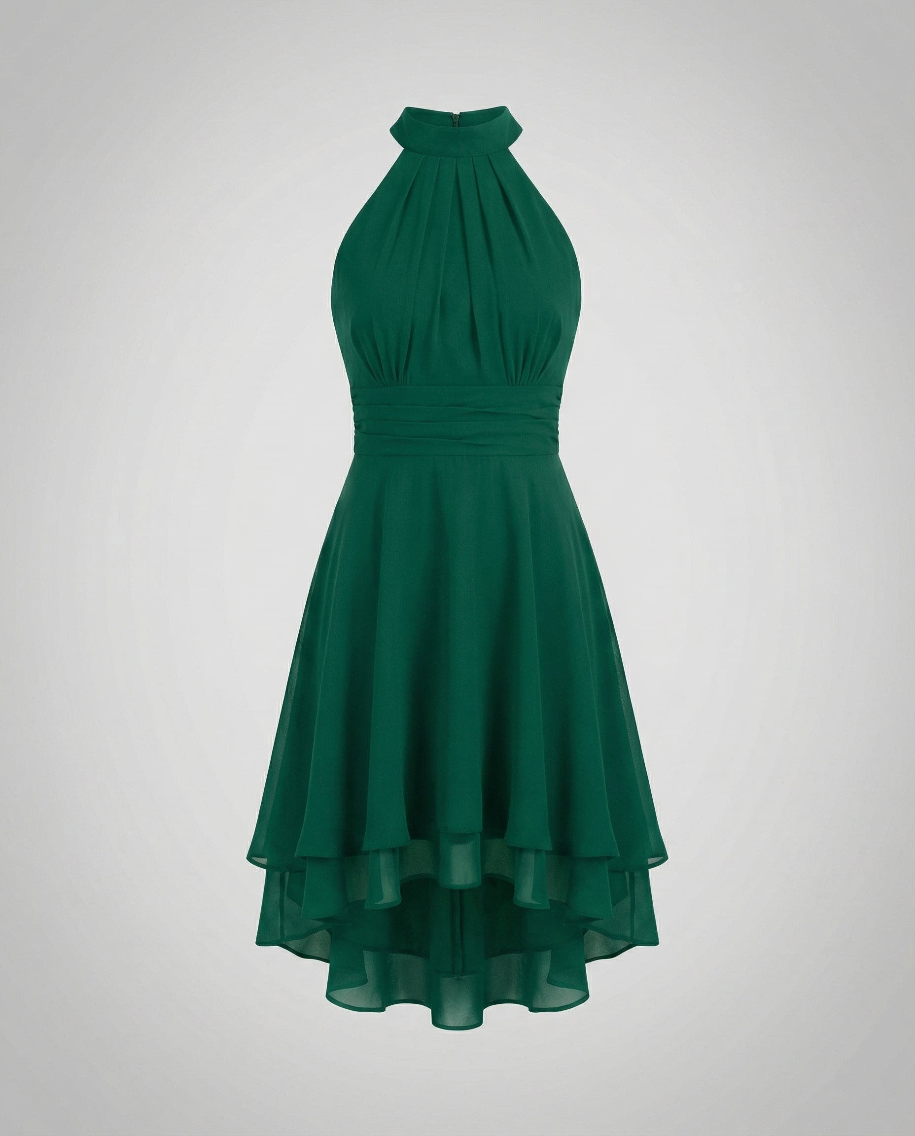 Cassia Halter Ruffle Hem Chiffon Evening Dress_7